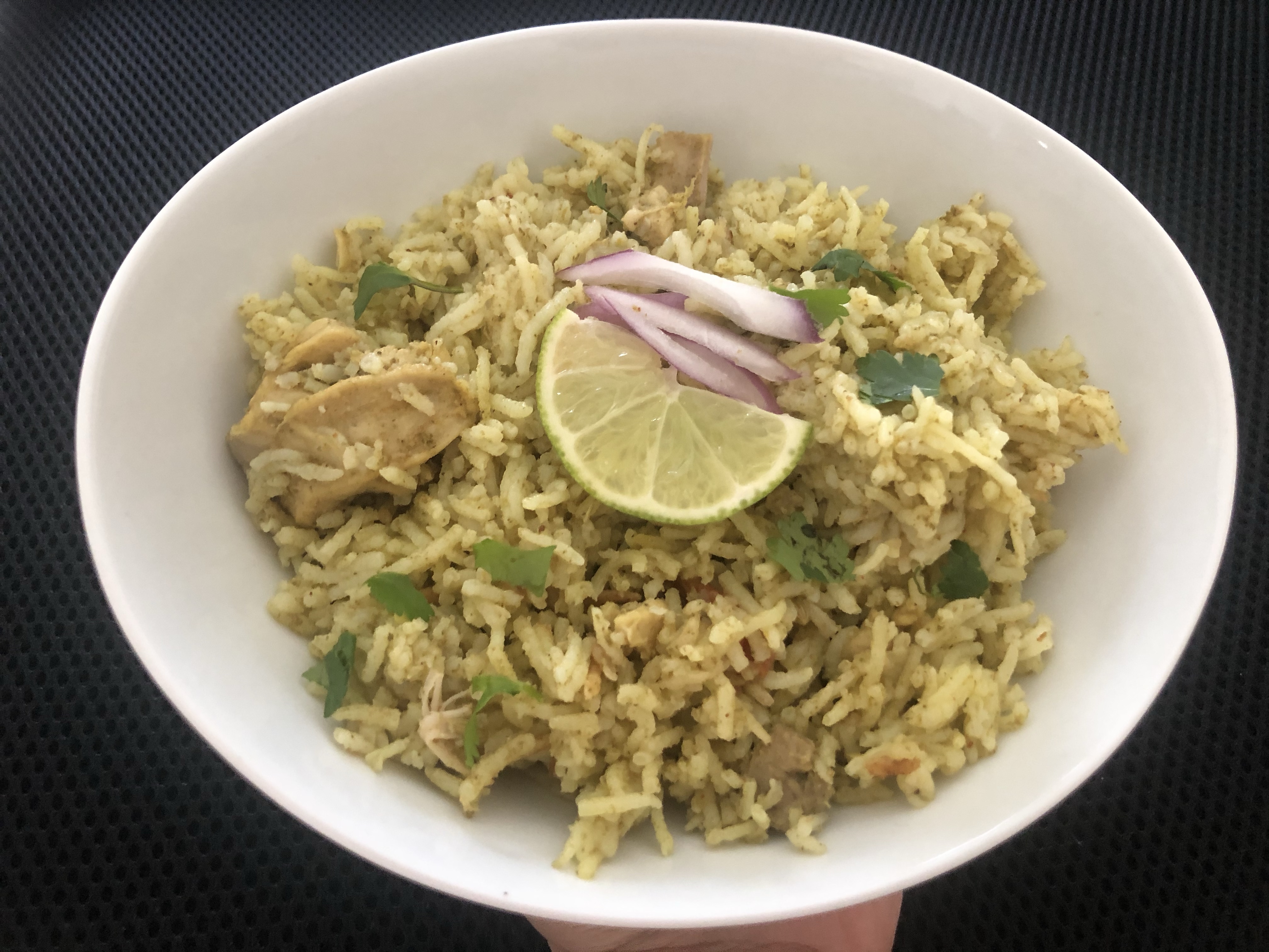 Green Masala Chicken Pulao