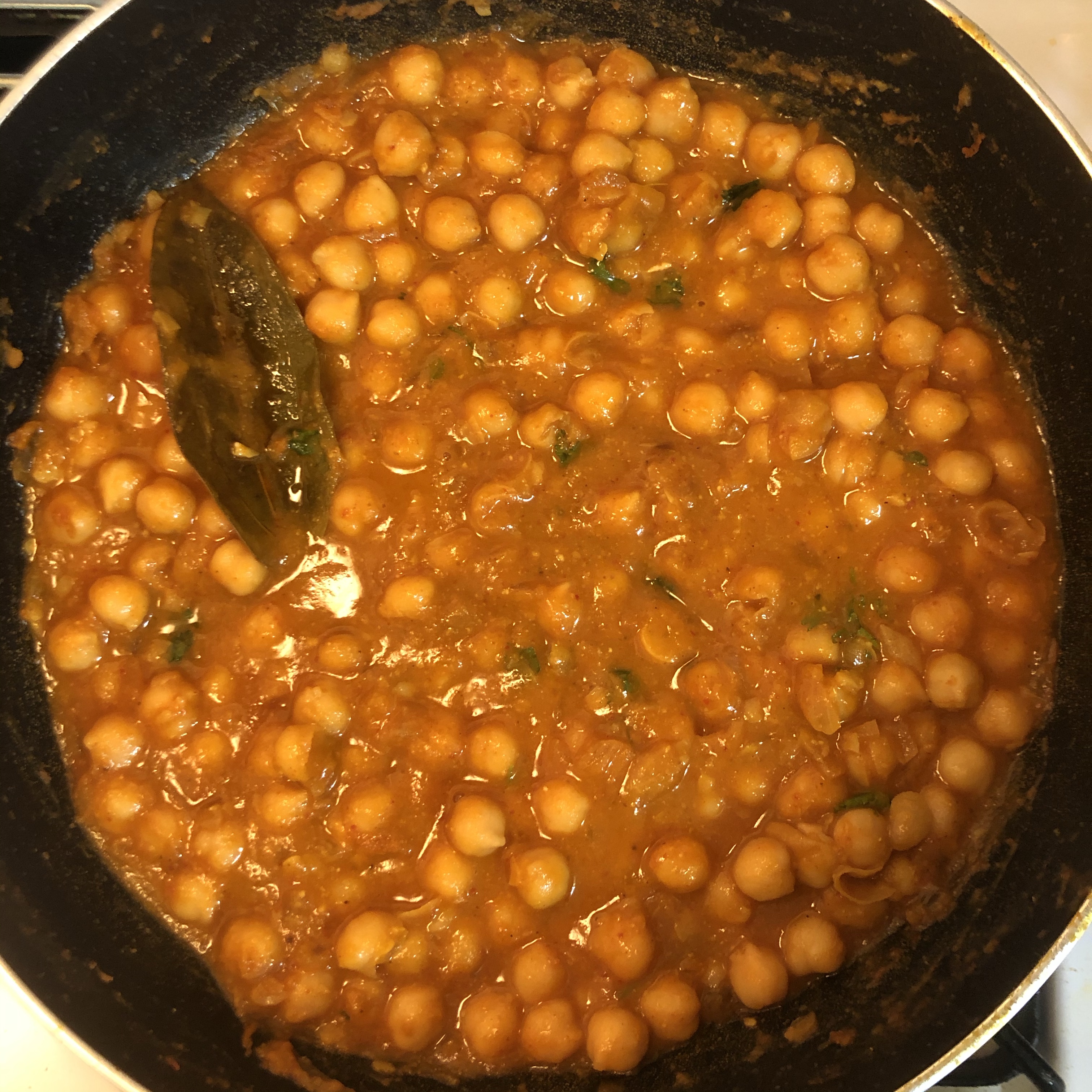 Chole masala using canned chickpeas