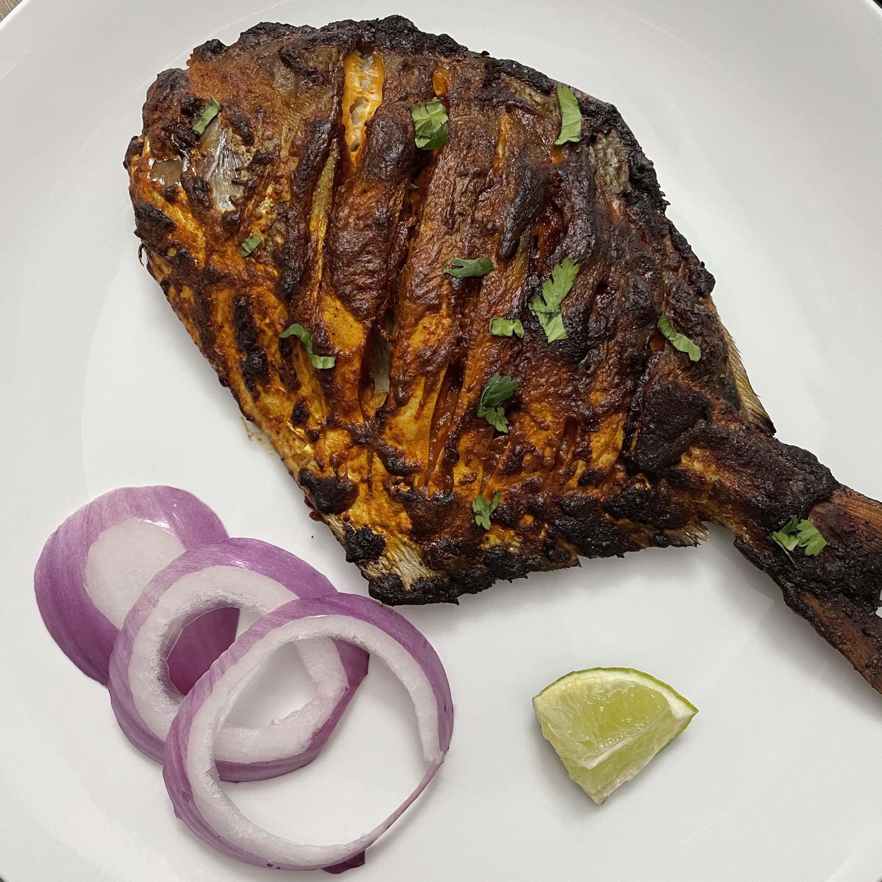Air fryer Tandoori Pomfret
