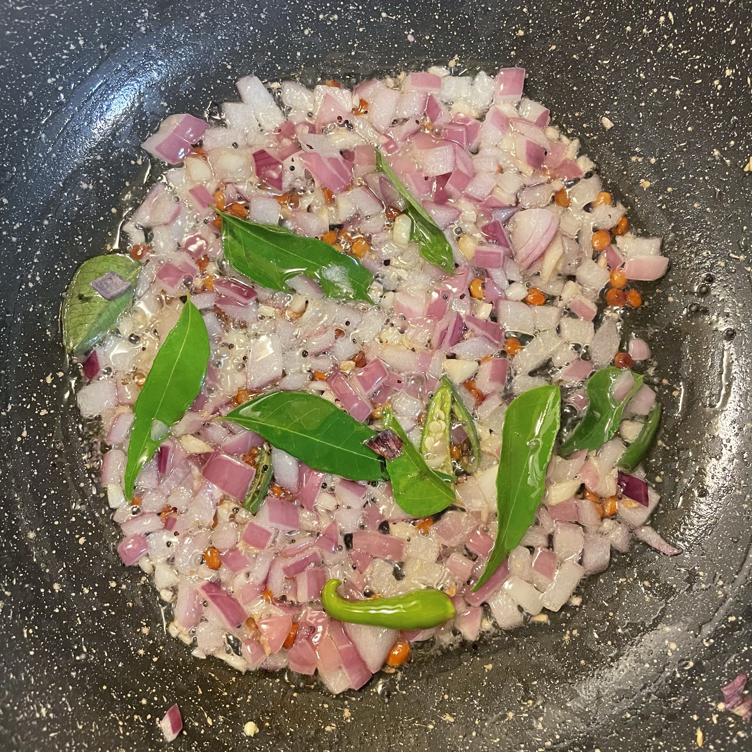 Saute red onions