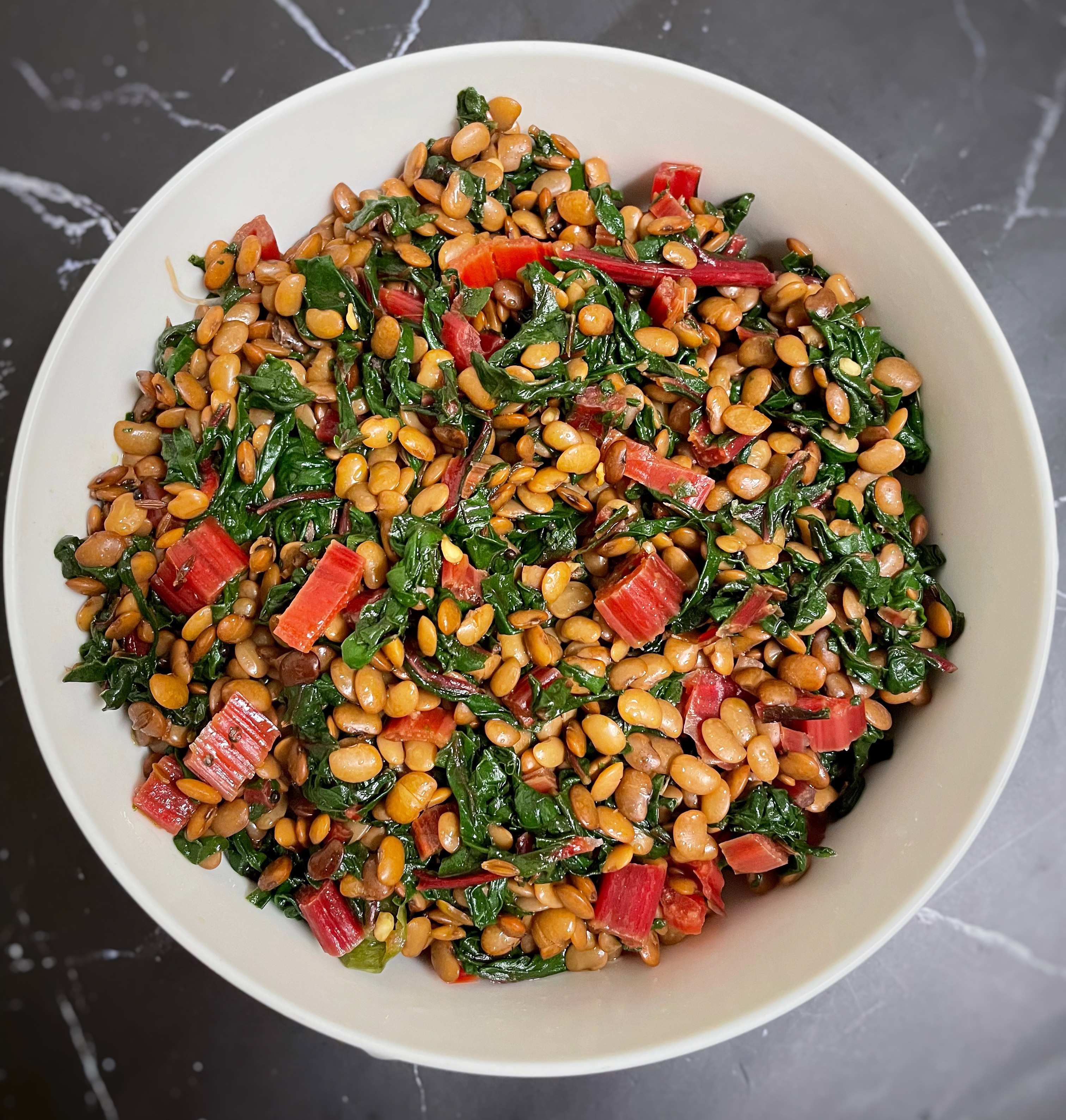 Red Chard and Horse Gram Stir Fry