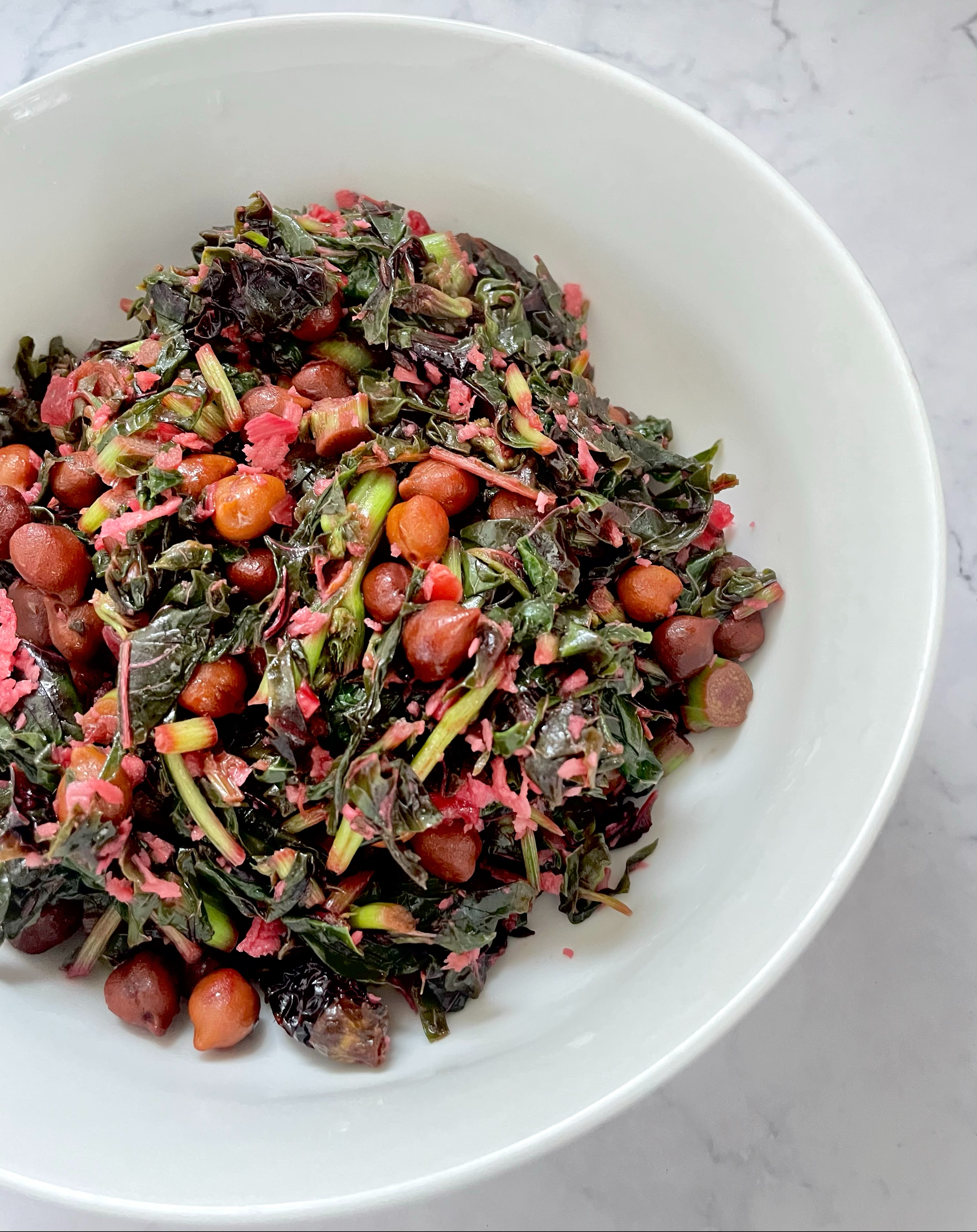 Amaranth and Black Chickpea Stir-Fry