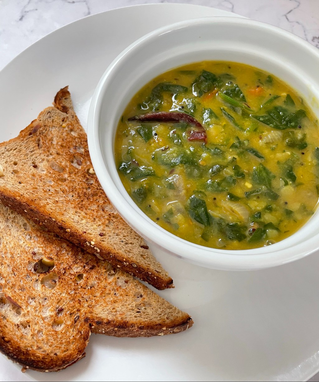 Turmeric and Green Chili Spinach&nbsp;Dal