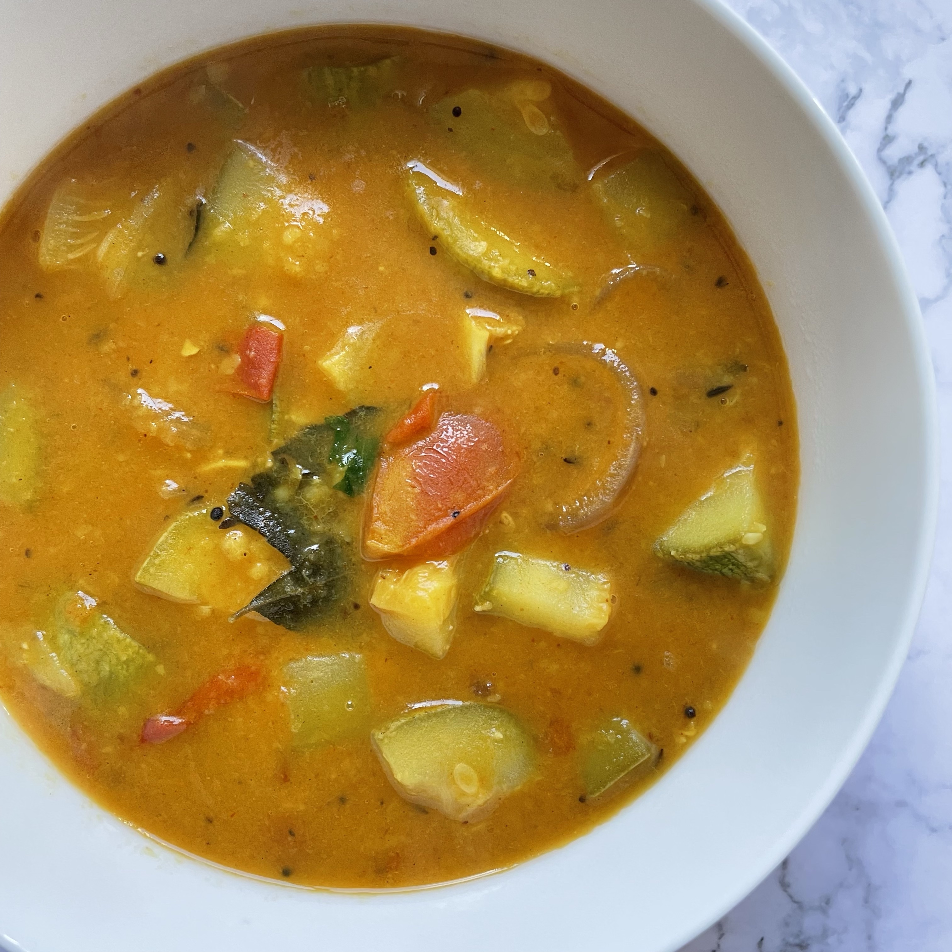 South Indian Sambar with Zucchini